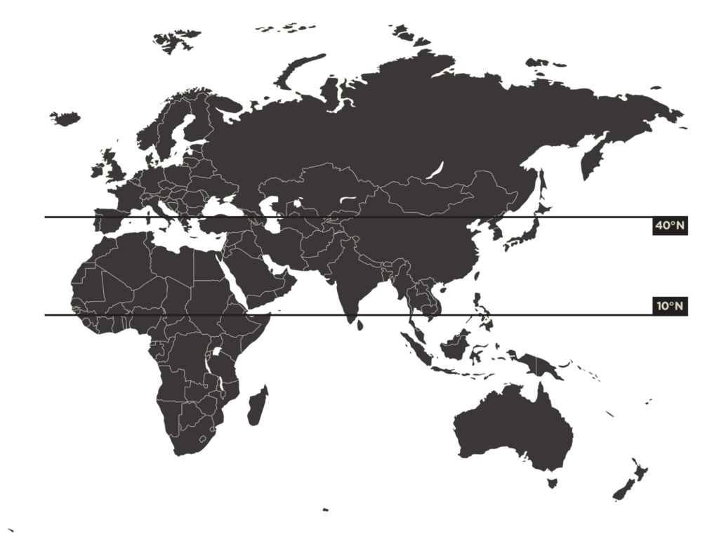 A map of Europe, Africa and Asia with the 10/40 Window highlighted.